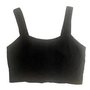 AERIE Black Smocked Back Crop Tank Top, Size XXS - NWT